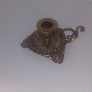 Elegant Vintage Brass Candle Holder